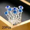 Hair Clips 20pcs Bride Pearl Pins Accessories Headpiece Bridal Flower Wedding Crystal Women Jewelry Flowers