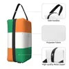 Bolsas de cosméticos Bolsa de maquiagem da bandeira da Irlanda Organizador de viagens Higéneas de armazenamento fofo