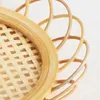 Tea Trays Japanese Drink Cup Waasters Mat Dining Table Placemat Bamboo Woven Saucer Non-Slip Pot Holder Rattan