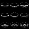 Grampos de cabelo coroas de noiva lindos cocares para meninas crianças cristal strass headbands com acessórios de aniversário de casamento