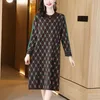 Women Clothing Wool Knee Length Dresses Autumn Winter Elegant Casual Fashion Simple Knitted Loose Dresses Female Vestidos 240124