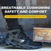 Homem sapatos de segurança à prova de punctura tênis de trabalho leve sapatos de trabalho homens sapatos de dedo do pé de aço botas de segurança sapatos indestrutíveis 240130