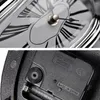 Relógios de parede Bateria Mute Relógio de Mesa Retro Inovador Torção Derretendo Pendurado Números Romanos Alimentado Distorção Analógica