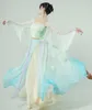 Zużycie sceniczne klasyczna spódnica taneczna żeńska gradient kolor elegancki wielki huśtawka chińska klasyczna ćwiczenie