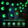 Saiten LED farbige Lichter Halloween Lichterkette Batteriekasten dekoratives Auge außerhalb Weihnachten mit Clips