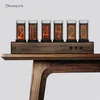 테이블 데스크 장식 튜브 닉시 시계 크리에이티브 스팀 펑크 현대 가장 아름다운 절묘한 전자 글로우 240127