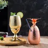 Wine Glasses 500ml Cup Stainless Steel Pineapple Shape Cocktail Glass Bar Cafe Fashion Party Mug