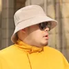 2023 Winter Corduroy Fisherman Hat Big Head Man Women Plus Size Bucket Hats 5458cm 5863CM 240127