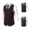 Gilets pour hommes 2024 automne et hiver costume gilet coupe ajustée double boutonnage