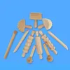 12pcsset Children DIY Plasticine Modeling Clay Plasticene Auxiliary Wooden Tool 77HD 240124