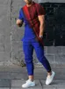 Mannen Trainingspak Korte Mouw T-shirtbroek 2 Stuk Heren Set Outfit Oversized Jogger Sportkleding 3D Kleur Print Broek Pak 240124