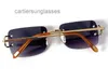 Lunettes de soleil de créateurs Designers Cadre pour Femmes Lunettes Vintage Hommes Design Sans Cadre Carré Wo Moins