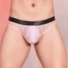 Underbyxor Mens Borots Ventilate Ultra Thin Underwear Sexy U Bulge Pouch Male Panties Elastic Comfort Snabbtorkning Knickers