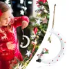 Kerstversiering en hangende ornamentboomdecoratie Onbreekbare set. Kerst glanzende heldere glazen ornamenten