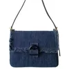 Midjepåsar xiuya trendyol axelväska high street flickor handväskor för kvinnors fashion casual denim täcker messenger bolso mujer