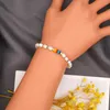 Bracelets à maillons Go2boho bohème, tendance, élastique, extensible, perles Miyuki, bijoux en perles d'eau douce pour femmes