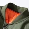 Herrenjacken Herren Pilotenjacke Taktische Militärjacke mit orangefarbenem Futter Bomber Frühling Herbst Mode Baseballmäntel