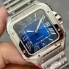 Business Automatic Lovers Watch مصنوعة من الفولاذ المقاوم للصدأ الممتاز Baked Blue Watch Needle Sapphire Lens Deep Deep Waterproof Gift AAA