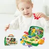 DIY Красочный пластилиновый набор игрушек Набор для лепки из глины Подарок 2024 Игровое тесто на тему динозавров для 3 детей 240124