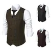 Gilets pour hommes 2024 automne et hiver costume gilet coupe ajustée double boutonnage