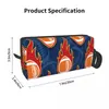 Kosmetiska väskor Gridiron American Football Balls Fire Flames Makeup Bag Pouch Pouch Burning Rugby Travel toalettartiklar Lagring