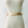 Pasy moda pełne metalowe lustro złoty srebrny talerz pasek dama żeńska chuda regulowany pasek do sukienki