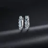 Hutang – boucles d'oreilles créoles en argent 925, aigue-marine naturelle, pierres précieuses bleu clair, argent Sterling 925 massif, boucles d'oreilles simples pour femmes 240119