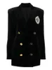 Women Trench Coats Designer Modna i amerykańska luksusowa kontrola Styl mody Fake Dwa luźne płaszcz midi