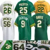 Personnalisé S-4XL 33 Jose Canseco Jersey 9 JACKSON Baseball Reggie Jackson 2 Davis Henderson Jesus Aguilar Seth Brown Smith Diaz Allen Baseball Maillots