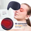 Elektrisch beheiztes Augenmassagegerät, Kompresse, 3D-Dampf-Augenmaske, Schlafmittel, Vibrator, Schatten, Augenbindematerial, visuelle Therapie 240127