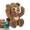 Doux curieux ours animaux poupée enfants jouet mignon ours avec son en peluche cadeau de noël Kawaii jouets électriques jouets d'apprentissage enfants jouets 240118