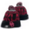 Georgia bulldogs stickade mössor ull varm sport randig sidelino usa college manschetter pom beanie hattar män kvinnor ncaa bonnet beanies skalle hatt sömnad