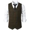 Gilets pour hommes 2024 automne et hiver costume gilet coupe ajustée double boutonnage