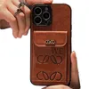 Funda para iPhone 15 Pro Max Leather, 15 14 13 12 Plus Pro Magnífico Diseñador Moda Lujo Excelente Agarre A prueba de golpes Cubierta trasera ultra delgada