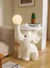 Home Decor Sculpture Elephant Statue Bedside Table Small Light Storage Rack Room Decor Creative Coffee Tables Housewarming Gift 240122