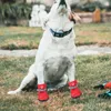 Vestuário para cães 4 Pcs Botas Pet Chuva Antiderrapante Sapatos de Cachorro Rainshoes Protetor Calçado Pés