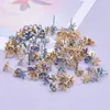 Stud Oorbellen 6 stks/partij Rvs Elegante Mini Bloemblaadjes Studs Sieraden Koreaanse Stijlen Plant Daisy Meisjes Pendientes