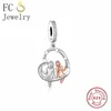 Lose Edelsteine FC Jewelry Fit Original Charm-Armband 925 Silber Soul Sister My Friend Hand in Bead für Damen Berloque