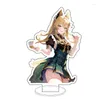 Keychains Anime Genshin Impact Raiden Shogun Cospaly Akrylspel Figur Kirara Eula Stand Sign Model Desk Decor Fans Toy Gift for Friend