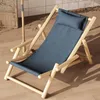 Camp Furniture Wooden Nordic Beach Chair Recliner Terrace Designers Portable Soft Chairs Patio Picnic Cadeira De Praia Outdoor Furnitures