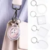 Keychains 10/5/1pcs Po Frame Keychain Creative Transparent Acrylic Couple DIY Poes Storage Box Split Type Keyring Friendship Gifts