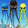 3D 8Meter Fourcolor Octopus Kite كبير حيوان ناعم في الهواء الطلق البالغين من السهل الطيران نايلون لمقاومة المسيل للدموع 240127