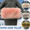 Lady Imitation Faux Fox Fur Hand Warmer Soft Thicken Gloves Plush Hand Muff Unisex Fluffy Pillow Soft Plush Arm Sleeve 240201