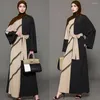 Vêtements ethniques Femmes musulmanes Abaya Robe longue à manches longues Patchwork Dentelle Turquie Kaftan Dubaï Eid Party Robe arabe Islamique Jalabiya Femme