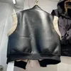 Cappotto da moto senza maniche integrazione gilet in pelle da donna primavera autunno cerniera vintage avanzata 240123