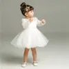 Robe de baptême en dentelle blanche pour bébé fille, vêtements de princesse pour fête d'anniversaire et mariage, 024M, 240131