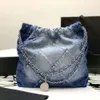 10a sacolas de designer de alta qualidade 37cm e 42cm bolsa de ombro feminina sacolas de compras sacolas compostas com caixa c505