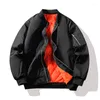 Mäns jackor Mens Pilot Jacket Taktisk militär orange foder Bomber Spring Autumn Fashion Baseball Coats