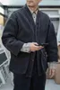 Giacche da uomo Giacca kimono Sashiko Vestibilità regolare Stile giapponese Casual Abbigliamento vintage