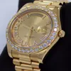 Brand World Luxury Watch En İyi Versiyon Gün-Tarih II Başkan 218238 18K Sarı Altın Otomatik ETA İzle 2 Yıllık Garanti Erkekler Saatler 85